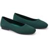 Frank Mully Women’s Flats Square Toe Flats Comfortable Slip on Washable Ballet Flats Shoes for Women Dressy Work(Green)