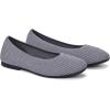 Frank Mully Women’s Flats Square Toe Flats Comfortable Slip on Washable Ballet Flats Shoes for Women Dressy Work(Grey)