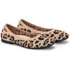 Frank Mully Women’s Flats Square Toe Flats Comfortable Slip on Washable Ballet Flats Shoes for Women Dressy Work(Leopard Beige)