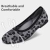 Frank Mully Women’s Flats Square Toe Flats Comfortable Slip on Washable Ballet Flats Shoes for Women Dressy Work(Leopard Grey)