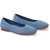 Frank Mully Women’s Flats Square Toe Flats Comfortable Slip on Washable Ballet Flats Shoes for Women Dressy Work(Light Blue)