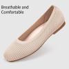 Frank Mully Women’s Flats Square Toe Flats Comfortable Slip on Washable Ballet Flats Shoes for Women Dressy Work(Nude)