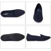 Frank Mully Women’s Knitted Square Toe Flats Comfortable Loafer Shoes Office Work Shoes Lightweight(Navy)