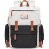 Frank Mully Diaper Bag Backpack Large Multifunction Travel Baby Bag for Mom Dad Army Green(Black White)