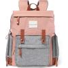 Frank Mully Diaper Bag Backpack Large Multifunction Travel Baby Bag for Mom Dad Army Green(Pink1)