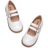 Frank Mully Girls Flats Mary Jane Shoes Round Toe Dress Shoes School Oxford Flats for Toddler/Little Kid(7007white)