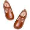 Frank Mully Girls Flats Mary Jane Shoes Round Toe Dress Shoes School Oxford Flats for Toddler/Little Kid(7008brown)