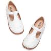 Frank Mully Girls Flats Mary Jane Shoes Round Toe Dress Shoes School Oxford Flats for Toddler/Little Kid(7008white)