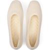 Frank Mully Women’s Flats Square Toe Flats Comfortable Slip on Washable Ballet Flats Shoes for Women Dressy Work(Beige)