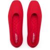 Frank Mully Women’s Flats Square Toe Flats Comfortable Slip on Washable Ballet Flats Shoes for Women Dressy Work(Red)
