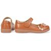 Frank Mully Girls Mary Jane Dress Shoes Slip on Girls Ballet Flat Shoes with Bow for Toddler/Little Kid/Big Kid(Brown)