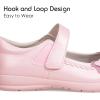 Frank Mully Girls Mary Jane Dress Shoes Slip on Girls Ballet Flat Shoes with Bow for Toddler/Little Kid/Big Kid(Pink)