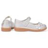 Frank Mully Girls Mary Jane Dress Shoes Slip on Girls Ballet Flat Shoes with Bow for Toddler/Little Kid/Big Kid(Silver)