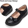 Frank Mully Girls School Shoes Mary Jane Flats Slip-On Uniform Dress Flats for Girl Toddler/Little Kid/Big Kid(7006black)