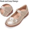 Frank Mully Girls School Shoes Mary Jane Flats Slip-On Uniform Dress Flats for Girl Toddler/Little Kid/Big Kid(7006gold)