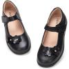Frank Mully Girls School Shoes Mary Jane Flats Slip-On Uniform Dress Flats for Girl Toddler/Little Kid/Big Kid(7006black)