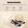 Frank Mully Women’s Flats Square Toe Mary Jane Shoes Ballet Flats with Strap Comfortable Slip On Knit Shoes Dressy Casual(B-white)