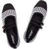 Frank Mully Women’s Flats Square Toe Mary Jane Shoes Ballet Flats with Strap Comfortable Slip On Knit Shoes Dressy Casual(B-white)