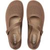 Frank Mully Women’s Wide Width Flats Mary Jane Flat Comofortable Knit Ballet Flat Wide Toe Box Dress Shoes with Adjustable Straps(Coffee)