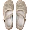 Frank Mully Women’s Wide Width Flats Mary Jane Flat Comofortable Knit Ballet Flat Wide Toe Box Dress Shoes with Adjustable Straps(Green)