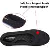 Frank Mully Women’s Ballet Flat Shoes Knit Dress Shoes Round Toe Slip On Ballerina Flats for Woman Low Wedge Comfort Soft(6112black)