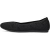 Frank Mully Women’s Ballet Flat Shoes Knit Dress Shoes Round Toe Slip On Ballerina Flats for Woman Low Wedge Comfort Soft(6112black)