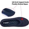 Frank Mully Women’s Ballet Flat Shoes Knit Dress Shoes Round Toe Slip On Ballerina Flats for Woman Low Wedge Comfort Soft(6112navy)