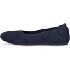 Frank Mully Women’s Ballet Flat Shoes Knit Dress Shoes Round Toe Slip On Ballerina Flats for Woman Low Wedge Comfort Soft(6112navy)