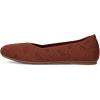 Frank Mully Women’s Ballet Flat Shoes Knit Dress Shoes Round Toe Slip On Ballerina Flats for Woman Low Wedge Comfort Soft(6112orange)