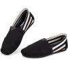 Frank Mully Women’s Knitted Slip On Loafer Flats Comfortable Lightweight Breathable Casual Shoes Knit Loafers for Work, Travel & Daily Wear(Black-4)
