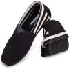 Frank Mully Women’s Knitted Slip On Loafer Flats Comfortable Lightweight Breathable Casual Shoes Knit Loafers for Work, Travel & Daily Wear(Black-4)