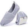Frank Mully Women’s Knitted Slip On Loafer Flats Comfortable Lightweight Breathable Casual Shoes Knit Loafers for Work, Travel & Daily Wear(Grey-2)