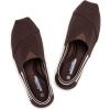 Frank Mully Women’s Knitted Slip On Loafer Flats Comfortable Lightweight Breathable Casual Shoes Knit Loafers for Work, Travel & Daily Wear(Brown-4)