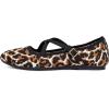 Frank Mully Women’s Mary Jane Flats Knit Ballet Criss Cross Ankle Strap Flat Shoes(Leopard)