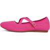 Frank Mully Women’s Mary Jane Flats Knit Ballet Criss Cross Ankle Strap Flat Shoes(Pink/Solid)