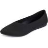 Frank Mully Women’s Wide Width Flat Shoes, Comfortable Pointed Toe Flats for Wide Feet(6011black)
