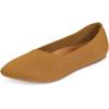 Frank Mully Women’s Wide Width Flat Shoes, Comfortable Pointed Toe Flats for Wide Feet(6011brown)