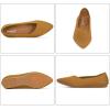 Frank Mully Women’s Wide Width Flat Shoes, Comfortable Pointed Toe Flats for Wide Feet(6011brown)