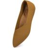 Frank Mully Women’s Wide Width Flat Shoes, Comfortable Pointed Toe Flats for Wide Feet(6011brown)