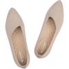 Frank Mully Women’s Wide Width Flat Shoes, Comfortable Pointed Toe Flats for Wide Feet(6011ecru)