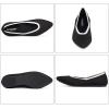 Frank Mully Women’s Wide Width Flat Shoes, Comfortable Pointed Toe Flats for Wide Feet(Black)