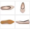 Frank Mully Women’s Wide Width Flat Shoes, Comfortable Pointed Toe Flats for Wide Feet(Ecru)