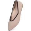 Frank Mully Women’s Wide Width Flat Shoes, Comfortable Pointed Toe Flats for Wide Feet(Ecru)