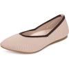 Frank Mully Women’s Wide Width Flat Shoes, Comfortable Pointed Toe Flats for Wide Feet(Ecru)