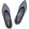 Frank Mully Women’s Wide Width Flat Shoes, Comfortable Pointed Toe Flats for Wide Feet(Grey)