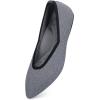 Frank Mully Women’s Wide Width Flat Shoes, Comfortable Pointed Toe Flats for Wide Feet(Grey)