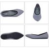 Frank Mully Women’s Wide Width Flat Shoes, Comfortable Pointed Toe Flats for Wide Feet(Grey)