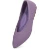 Frank Mully Women’s Wide Width Flat Shoes, Comfortable Pointed Toe Flats for Wide Feet(Purple)