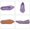 Frank Mully Women’s Wide Width Flat Shoes, Comfortable Pointed Toe Flats for Wide Feet(Purple)