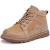 Frank Mully Boys Girls Outdoor Boots Kids Comfort Work Boots Winter Boot Lace Up Hiking Shoes (Toddler/Little Kid/Big Kid)(2005khaki)